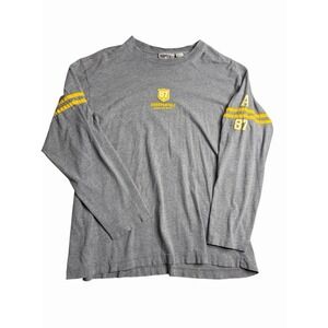 Aeropostale 87 Mens XL Gray Long Sleeve Graphic T Shirt Athletic Dept